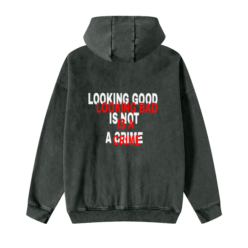 Washed Zip-Through Hoodie